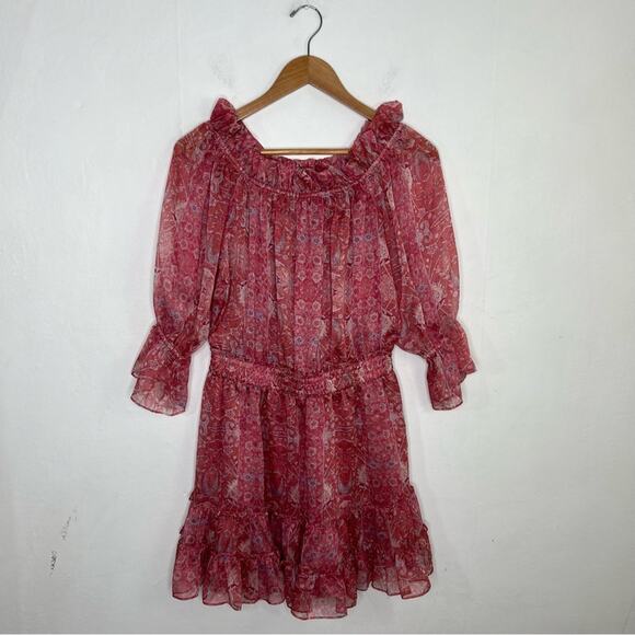 MISA LOS ANGELES Washed Rose Pink Danae Floral Blouson Mini Dress Size M NWOT - Picture 4 of 16